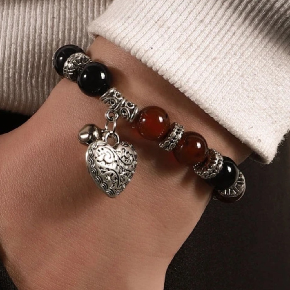 Men’s Gorgeous Tribal Bell Charm bracelet silver